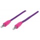 CABLE AUXILIAR DE AUDIO 3.5 1MT TEXTIL ROSA/MORADO MANHATTAN 352826