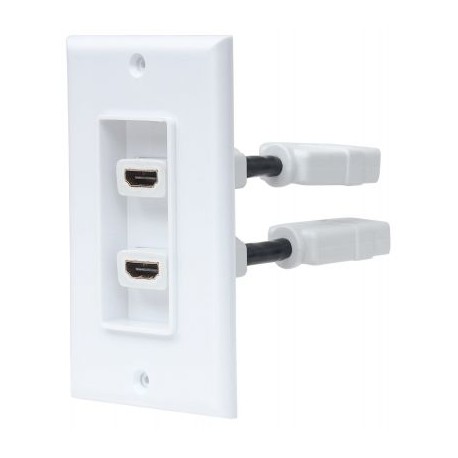 CAJA PARA PARED MANHATTAN 2 PUERTOS HDMI BLANCO 771726
