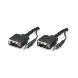 CABLE SVGA MANHATTAN MONITOR 8MM HD15M-M+AUDIO 20.0M 326681