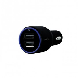 CARGADOR DE AUTO MOBIFREE 2 PUERTOS USB NEGRO MB-923323