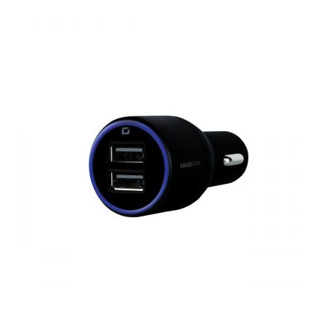 CARGADOR DE AUTO MOBIFREE 2 PUERTOS USB NEGRO MB-923323