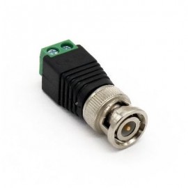 ADAPTADOR CCTV BROBOTIX 764786 NEGRO C/ VERDE BNC MACHO COAXIAL MACHO