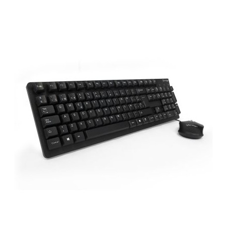 KIT TECLADO Y MOUSE VORAGO KM-106 ALÁMBRICO NEGRO 1000DPI