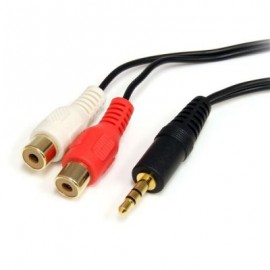 Cable 1.8m  MiniJack 3.5mm Macho a RCA Hembra STARTECH MU1MFRCA