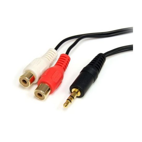 Cable 1.8m  MiniJack 3.5mm Macho a RCA Hembra STARTECH MU1MFRCA