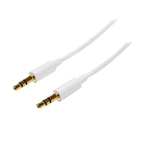 Cable 1m Audio 3.5mm  MiniJack Plug Macho Macho  STARTECH MU1MMMSWH