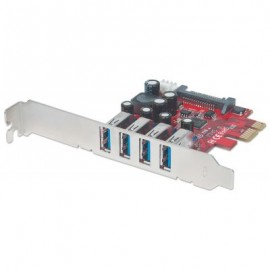 TARJETA PCIe USB 3.0 4 PUERTOS MANHATTAN 152884