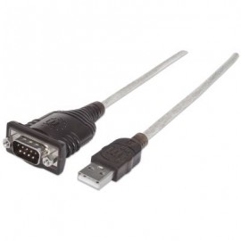 CONVERTIDOR MANHATTAN USB A SERIAL DB9M 45CM 115 KBPS 151801