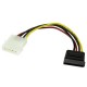 Cable 15cm Poder MOLEX LP4 4Pines a SATA 15Pines  STARTECH SATAPOWADAP