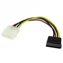Cable 15cm Poder MOLEX LP4 4Pines a SATA 15Pines  STARTECH SATAPOWADAP