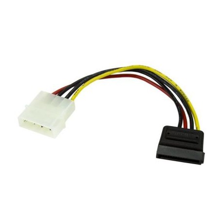 Cable 15cm Poder MOLEX LP4 4Pines a SATA 15Pines  STARTECH SATAPOWADAP