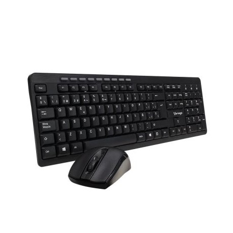 KIT TECLADO Y MOUSE VORAGO KM-304 INALAMBRICO MULTIMEDIA NEGRO