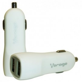 CARGADOR PARA AUTO VORAGO AU-103 CON 2 PUERTOS USB BLANCO