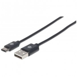 CABLE USB MANHATTAN TIPO C MACHO - USB A MACHO 2.0M 354929