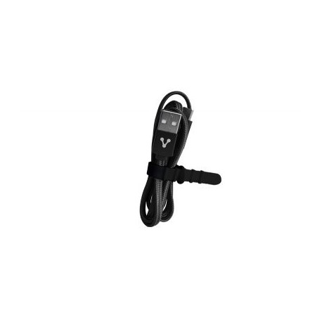 CABLE USB TIPO C VORAGO CAB-123 CARGA RAPIDA 1M NEGRO