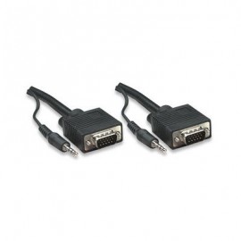 CABLE SVGA CON AUDIO MANHATTAN MACHO-MACHO 10M NEGRO 324359