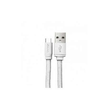 CABLE USB TIPO C VORAGO CAB-123 CARGA RAPIDA 1M BLANCO
