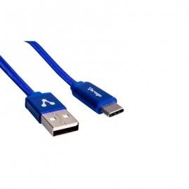 CABLE USB TIPO C VORAGO CAB-123 CARGA RAPIDA 1M AZUL