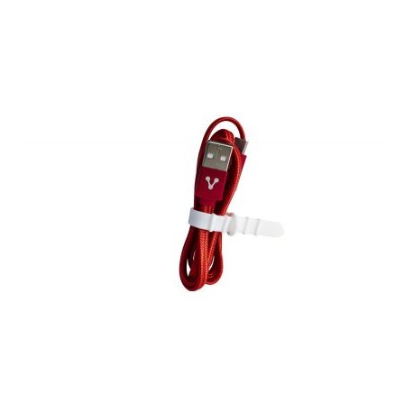 CABLE USB TIPO C VORAGO CAB-123 CARGA RAPIDA 1M ROJO