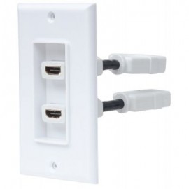 CAJA PARA PARED MANHATTAN 2 PUERTOS HDMI BLANCO 771726