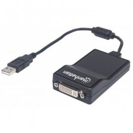 CABLE ADAPTADOR MANHATTAN USB 2.0 A DVI-I 1080P 152334