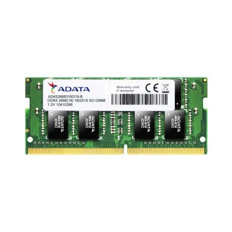 MEMORIA RAM ADATA 4GB DDR4 SODIMM 2666MHZ AD4S266638G19-S