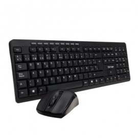 KIT TECLADO Y MOUSE VORAGO KM-304 INALAMBRICO MULTIMEDIA NEGRO