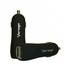 CARGADOR PARA AUTO VORAGO AU-103 CON 2 PUERTOS USB NEGRO