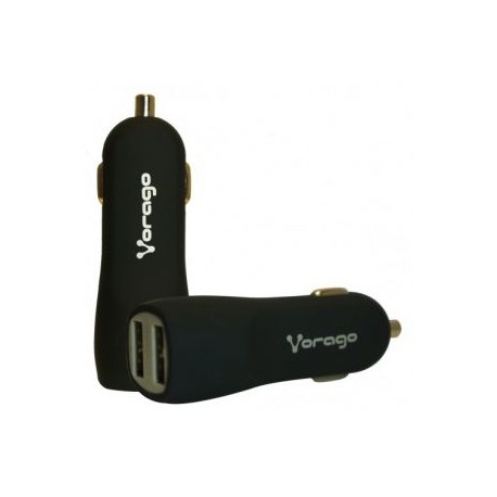 CARGADOR PARA AUTO VORAGO AU-103 CON 2 PUERTOS USB NEGRO