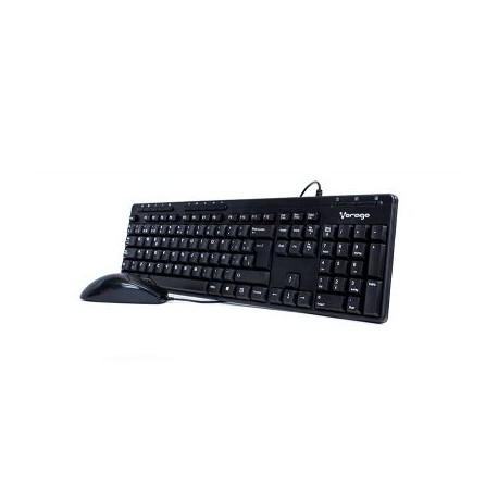KIT VORAGO KM-104 TECLADO Y MOUSE ALAMBRICO MULTIMEDIA USB
