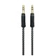 CABLE STEREO BROBOTIX 1MTS NYLON 1 M M/M NEGRO NYLON AUXILIAR 180389-4