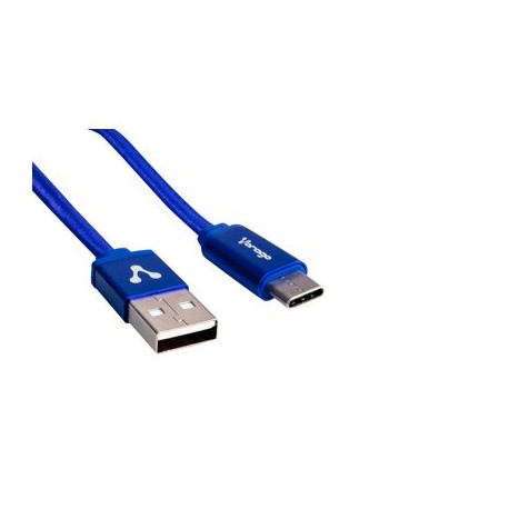 CABLE USB TIPO C VORAGO CAB-123 CARGA RAPIDA 1M AZUL