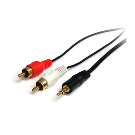 CABLE STARTECH AUDIO 3.5MM MACHO A 2X RCA MACHO 1.8M MU6MMRCA