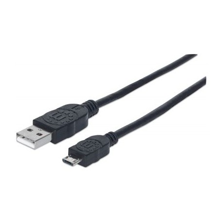 CABLE USB MANHATTAN ALTA VELOCIDAD USB 2.0 A A MICRO USB 2.0 B 3M