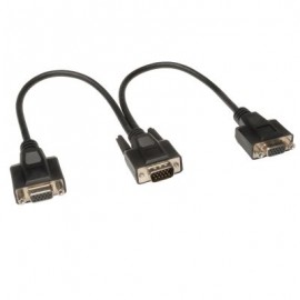 CABLE TRIPP LITE DIVISOR EN Y VGA HD15 A 2X HD15 HEMBRA 30CM NEGRO