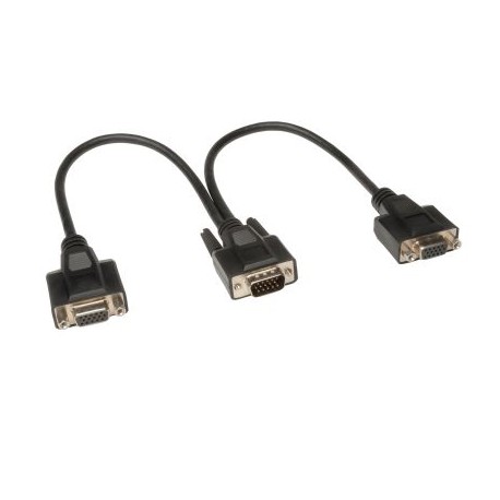 CABLE TRIPP LITE DIVISOR EN Y VGA HD15 A 2X HD15 HEMBRA 30CM NEGRO