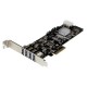 TARJETA PCIE 4PTOS USB3.0 FUENTE SATA MOLEX UASP  STARTECH PEXUSB3S42V