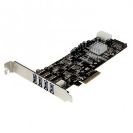 TARJETA PCIE 4PTOS USB3.0 FUENTE SATA MOLEX UASP  STARTECH PEXUSB3S42V