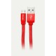 CABLE MICRO USB VORAGO CAB-113 ROJO 1METRO BOLSA