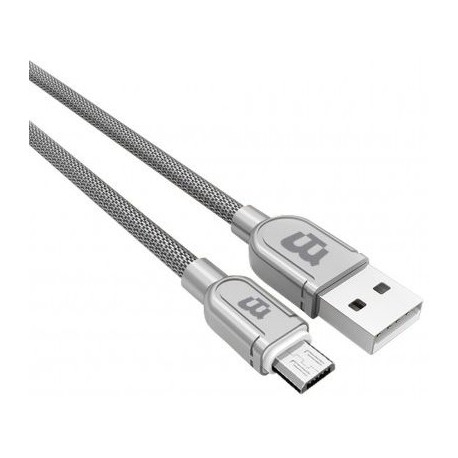 CABLE BLACKPCS COLOR PLATA MICRO USB 1M CASMTE-3