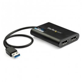 ADAPTADOR STARTECH USB 3.0 A 2X DISPLAYPORT NEGRO USB32DP24K60