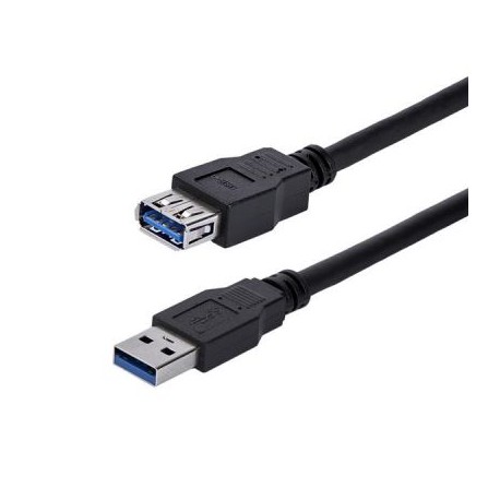 Cable 1m Macho a Hembra USB3.0A Negro Extensor  STARTECH USB3SEXT1MBK