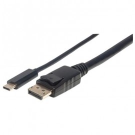 CABLE MANHATTAN USB C MACHO A DISPLAYPORT MACHO 2M NEGRO 152471