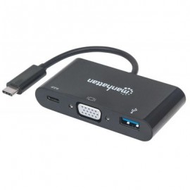 CONVERTIDOR MANHATTAN 152044 USB-C A VGA USB 3.0 A USB-C