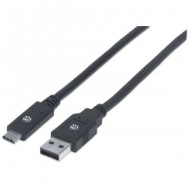 CABLE USB MANHATTAN TIPO C - A MACHO 2.0 MTS NEGRO V3.1 GEN1 354974