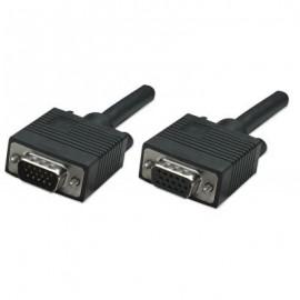 CABLE MANHATTAN SVGA HD15 MACHO A HD15 HEMBRA 4.5M NEGRO 310345