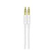 CABLE AUXILIAR VORAGO CAB-115 BLANCO METALICO 3.5MM A 3.5 MM BOLSA