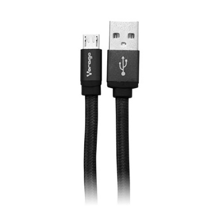 CABLE VORAGO CAB-212 USB A MICRO USB 2 METROS NEGRO