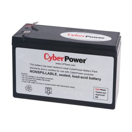 BATERIA DE REEMPLAZO CYBERPOWER RB1280 12 V COLOR NEGRO