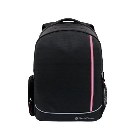 MOCHILA TECHZONE TZBTS17-R 15.6” NEGRO CON ROJO